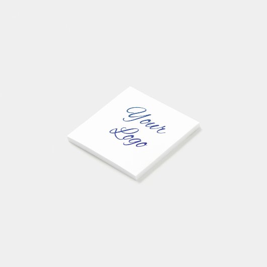 simple minimal add your logo/design here text post-it® notes (Schuin)