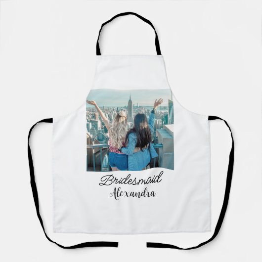 simple minimal add your name photo bridesmaid name schort (Voorkant)