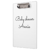 simple minimal add your name text baby shower thro klembord (Links)