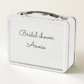 simple minimal add your name text bridal shower t (Achterkant)