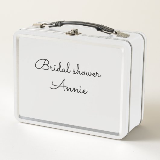 simple minimal add your name text bridal shower t (Voorkant)