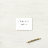 simple minimal add your name text bridal shower t post-it® notes (Op bureau)