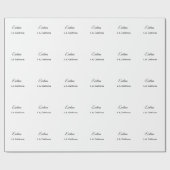 Simple minimal add your name text place city custo cadeaupapier (Vlak)