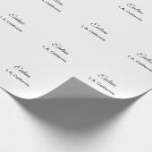 Simple minimal add your name text place city custo cadeaupapier (Hoek)