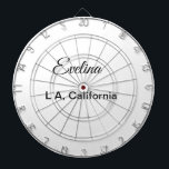 Simple minimal add your name text place city custo dartbord<br><div class="desc">Design</div>