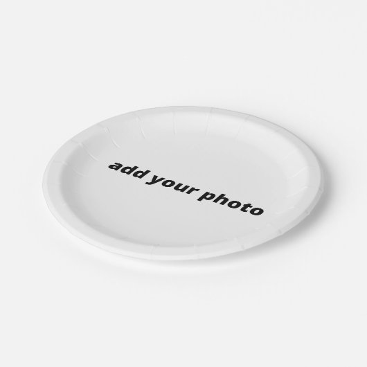 SIMPLE MINIMAL add your photo custom Papieren Bordje (Gekanteld)