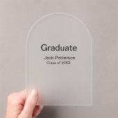 Simple Minimal afstuderen Add Name Modern Class Acryl Uitnodigingen (Insitu (Draagbaar))