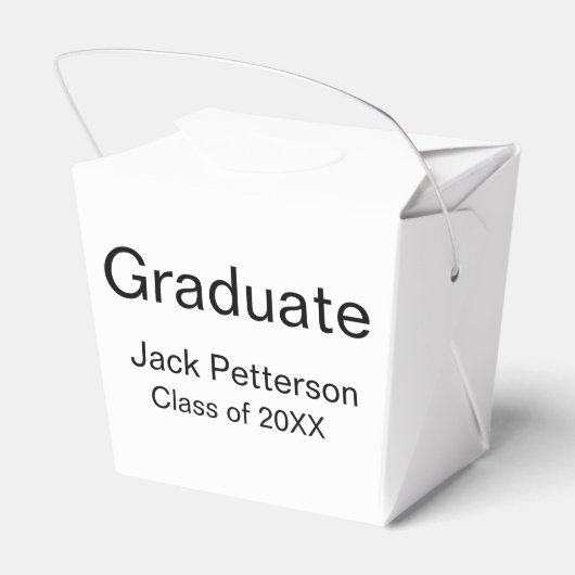 Simple Minimal afstuderen Add Name Modern Class Bedankdoosjes (Achterkant)
