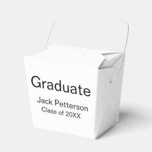 Simple Minimal afstuderen Add Name Modern Class Bedankdoosjes