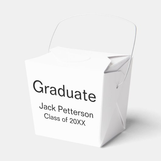 Simple Minimal afstuderen Add Name Modern Class Bedankdoosjes (Voorkant Zijde)