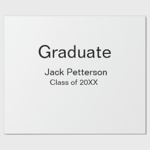 Simple Minimal afstuderen Add Name Modern Class Cadeaupapier