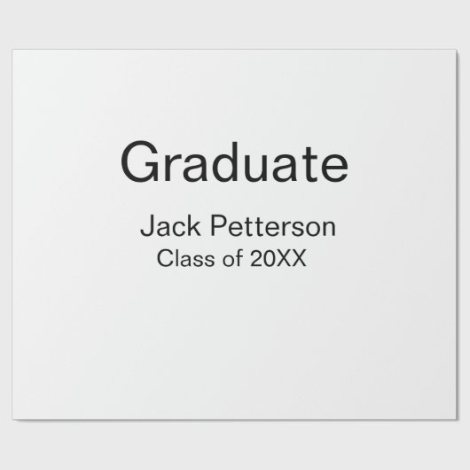 Simple Minimal afstuderen Add Name Modern Class Cadeaupapier (Vlak)