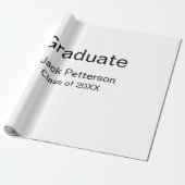 Simple Minimal afstuderen Add Name Modern Class Cadeaupapier (Uitgerold)