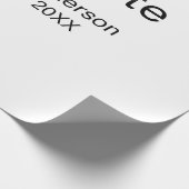 Simple Minimal afstuderen Add Name Modern Class Cadeaupapier (Hoek)