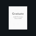 Simple Minimal afstuderen Add Name Modern Class Canvas Afdruk<br><div class="desc">Ontwerp van sjabloon aanpassen</div>