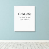Simple Minimal afstuderen Add Name Modern Class Canvas Afdruk (Insitu (Houten vloer))