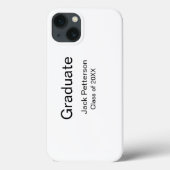 Simple Minimal afstuderen Add Name Modern Class Case-Mate iPhone Case (Achterkant)