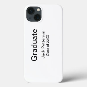 Simple Minimal afstuderen Add Name Modern Class Case-Mate iPhone Case