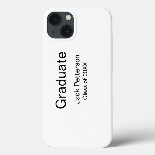 Simple Minimal afstuderen Add Name Modern Class Case-Mate iPhone Case (Achterkant)