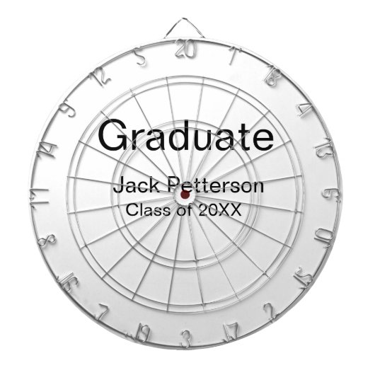 Simple Minimal afstuderen Add Name Modern Class Dartbord (Voorkant)