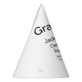 Simple Minimal afstuderen Add Name Modern Class Feesthoedjes (Links)