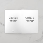 Simple Minimal afstuderen Add Name Modern Class Folie Wenskaart (Buiten Laag)