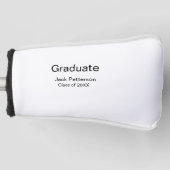 Simple Minimal afstuderen Add Name Modern Class Golfheadcover (Voorkant)