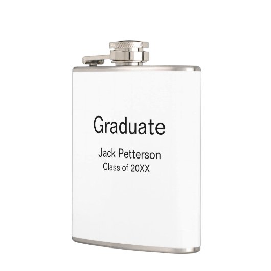 Simple Minimal afstuderen Add Name Modern Class Heupfles (Links)