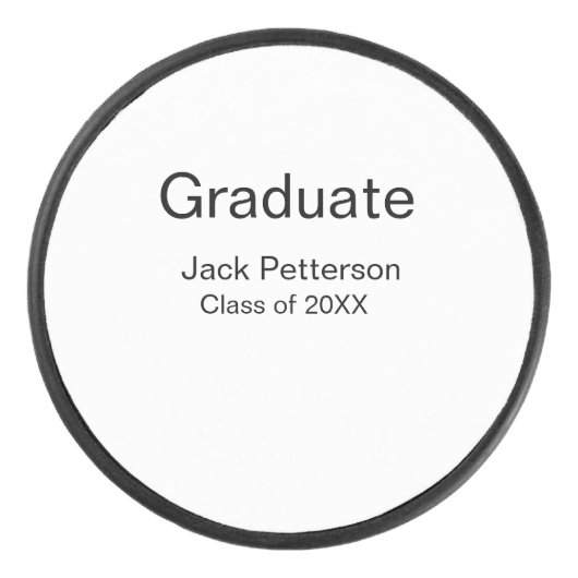 Simple Minimal afstuderen Add Name Modern Class Hockey Puck (Voorkant)