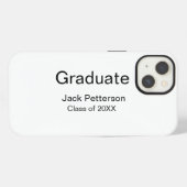 Simple Minimal afstuderen Add Name Modern Class iPhone Hoesje (Achterkant horizontaal)