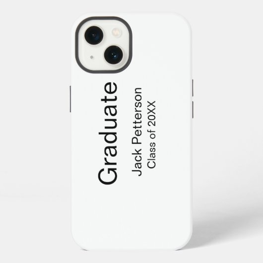 Simple Minimal afstuderen Add Name Modern Class iPhone Hoesje (Achterkant)