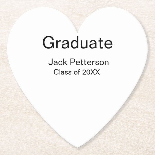 Simple Minimal afstuderen Add Name Modern Class Kartonnen Onderzetters (Voorkant)