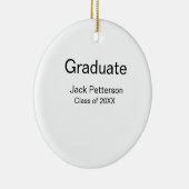 Simple Minimal afstuderen Add Name Modern Class Keramisch Ornament (Rechts)