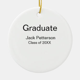 Simple Minimal afstuderen Add Name Modern Class Keramisch Ornament