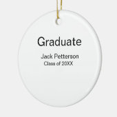 Simple Minimal afstuderen Add Name Modern Class Keramisch Ornament (Links)