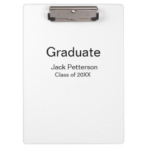 Simple Minimal afstuderen Add Name Modern Class Klembord