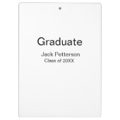 Simple Minimal afstuderen Add Name Modern Class Klembord (Achterkant)