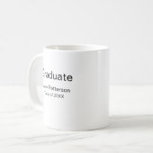 Simple Minimal afstuderen Add Name Modern Class Koffiemok (Voorkant links)