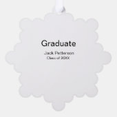 Simple Minimal afstuderen Add Name Modern Class Ornament Kaart (Achterkant)