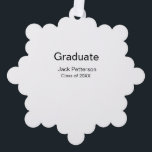 Simple Minimal afstuderen Add Name Modern Class Ornament Kaart<br><div class="desc">Ontwerp van sjabloon aanpassen</div>