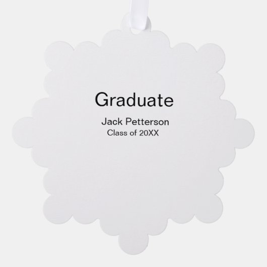 Simple Minimal afstuderen Add Name Modern Class Ornament Kaart (Voorkant)