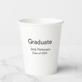 Simple Minimal afstuderen Add Name Modern Class Papieren Bekers (Voorkant)