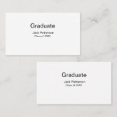 Simple Minimal afstuderen Add Name Modern Class Visitekaartje (Voorkant / Achterkant)