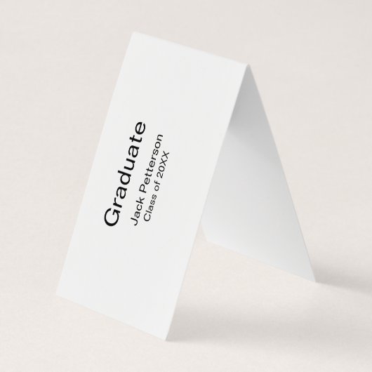 Simple Minimal afstuderen Add Name Modern Class Visitekaartje (Achterkant)