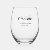 Simple Minimal afstuderen Add Name Modern Class Wijnglas Zonder Voet (Achterkant)