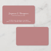 simple & minimal basic old-rose professional visitekaartje (Voorkant / Achterkant)