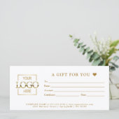 Simple Minimal Business Gift Certificate Template (Staand voorkant)
