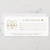 Simple Minimal Business Gift Certificate Template (Voorkant)