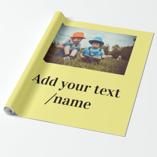 Simple Minimal Christmas Voeg je fototekst w Cadeaupapier (Uitgerold)