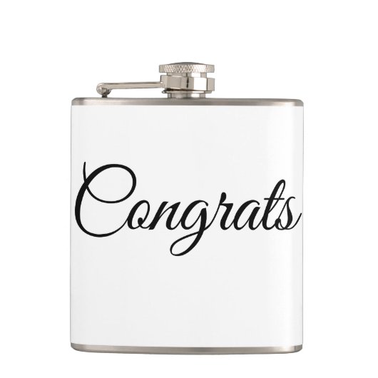 Simple minimal congratulations add your text name  heupfles (Voorkant)